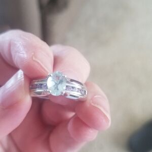 Stunning Silver Women's Ring with Gemstones